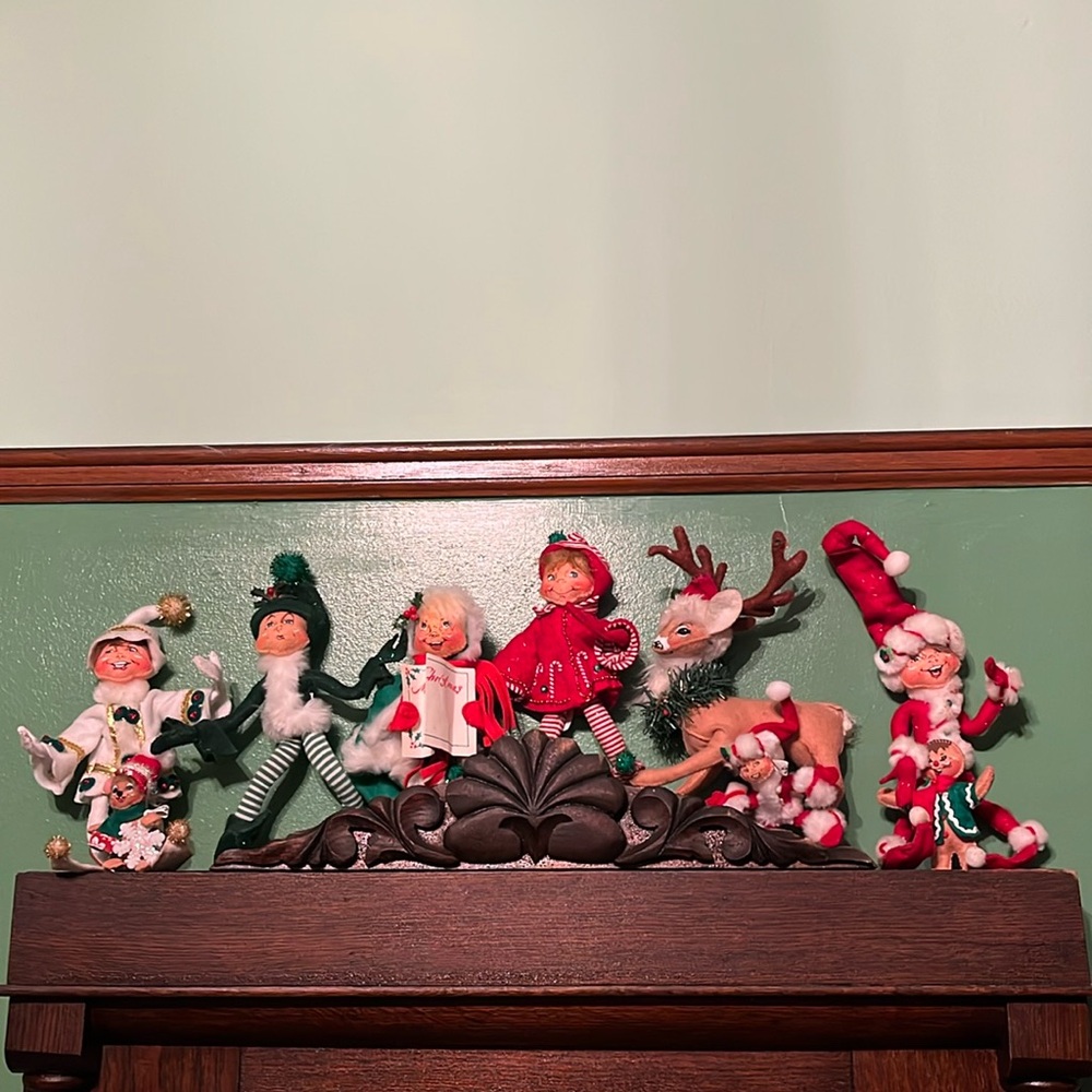 Lot of Annalee Collectible Christmas Dolls